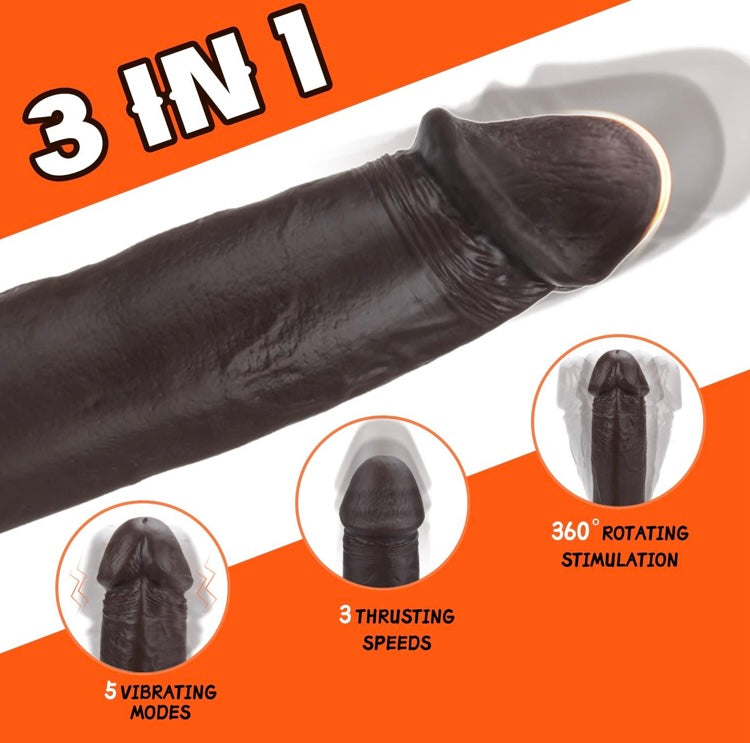 Chocolate Love Thrusting Dildo